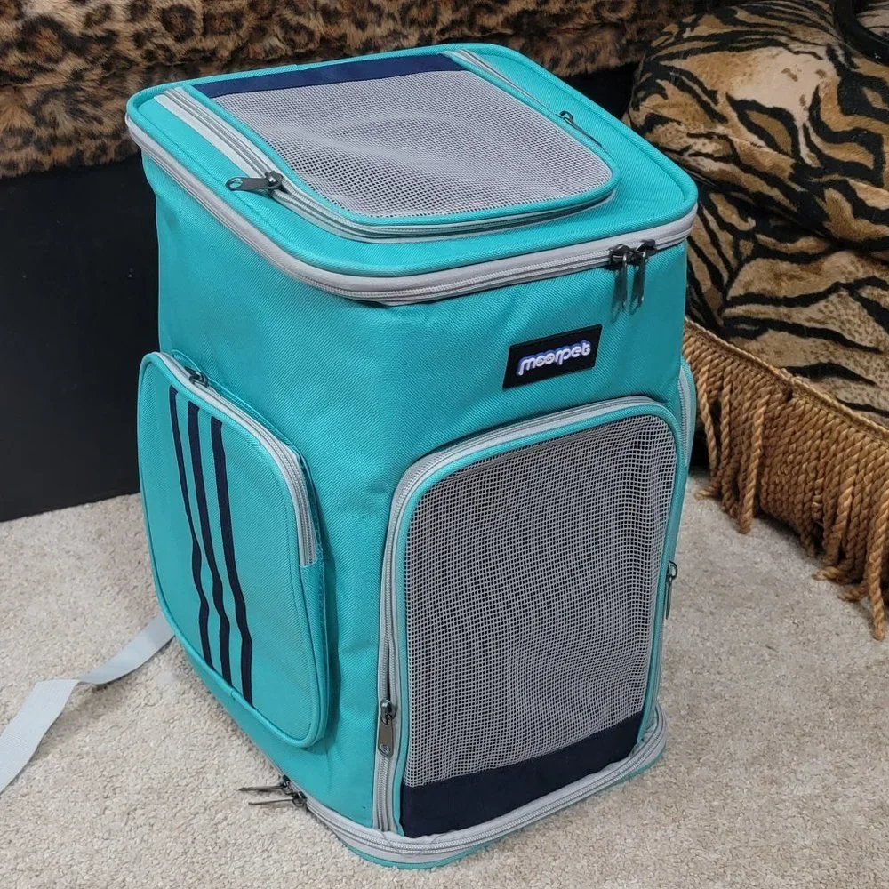 Pet Carrier Dog Cat Backpack Teal